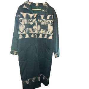 Babes In the Woods Trench Coat Jacket Small Trench Coat Vintage Art Lined 90s